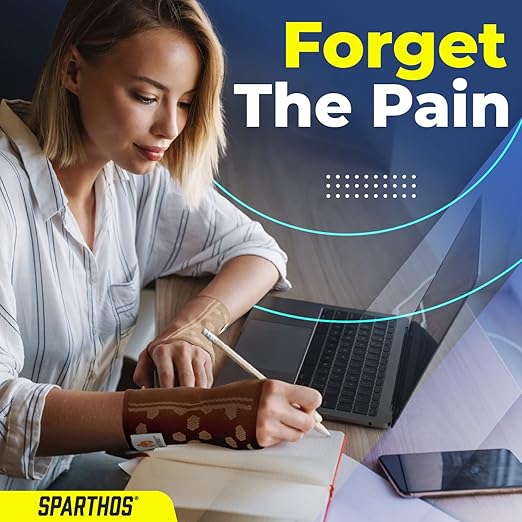 Sparthos Wrist Support Sleeves (Pair) – Compression Wrist Brace for Men and Women - Carpal Tunnel Tendonitis Arthritis Pain Relief for Sports Injuries Arthritic Wrists Palm Hand Pain RSI (Beige-M)