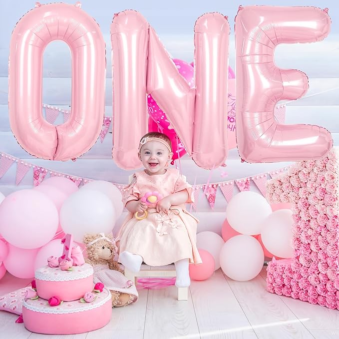 Pink Letter O Balloons,40 Inch O Letter Balloon Light Pink,A to Z Alphabet Helium Custom Letters Balloon for Birthday Anniversary Baby Shower Wedding Party Decorations