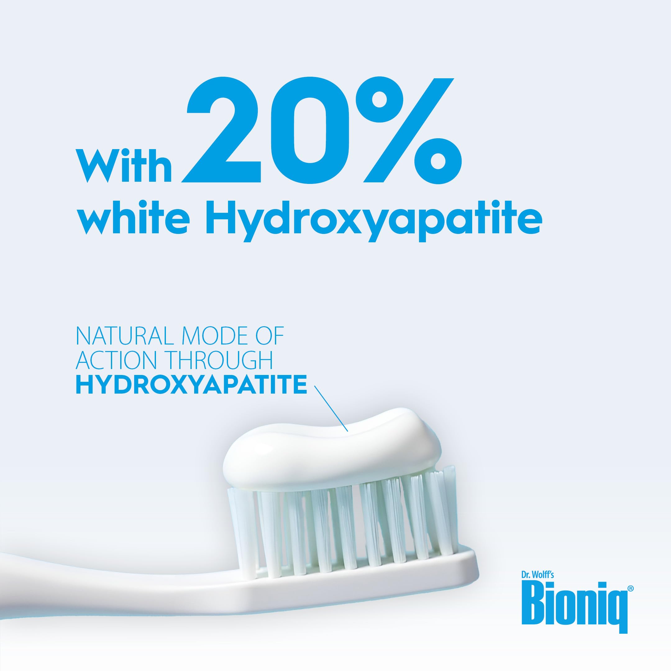 Bioniq White Filler - Whitening Toothpaste with 20% Hydroxyapatite - Contains White bioHAP and Fluoride Free for Daily Use - Mint Flavor - 1 x 4.77 Oz