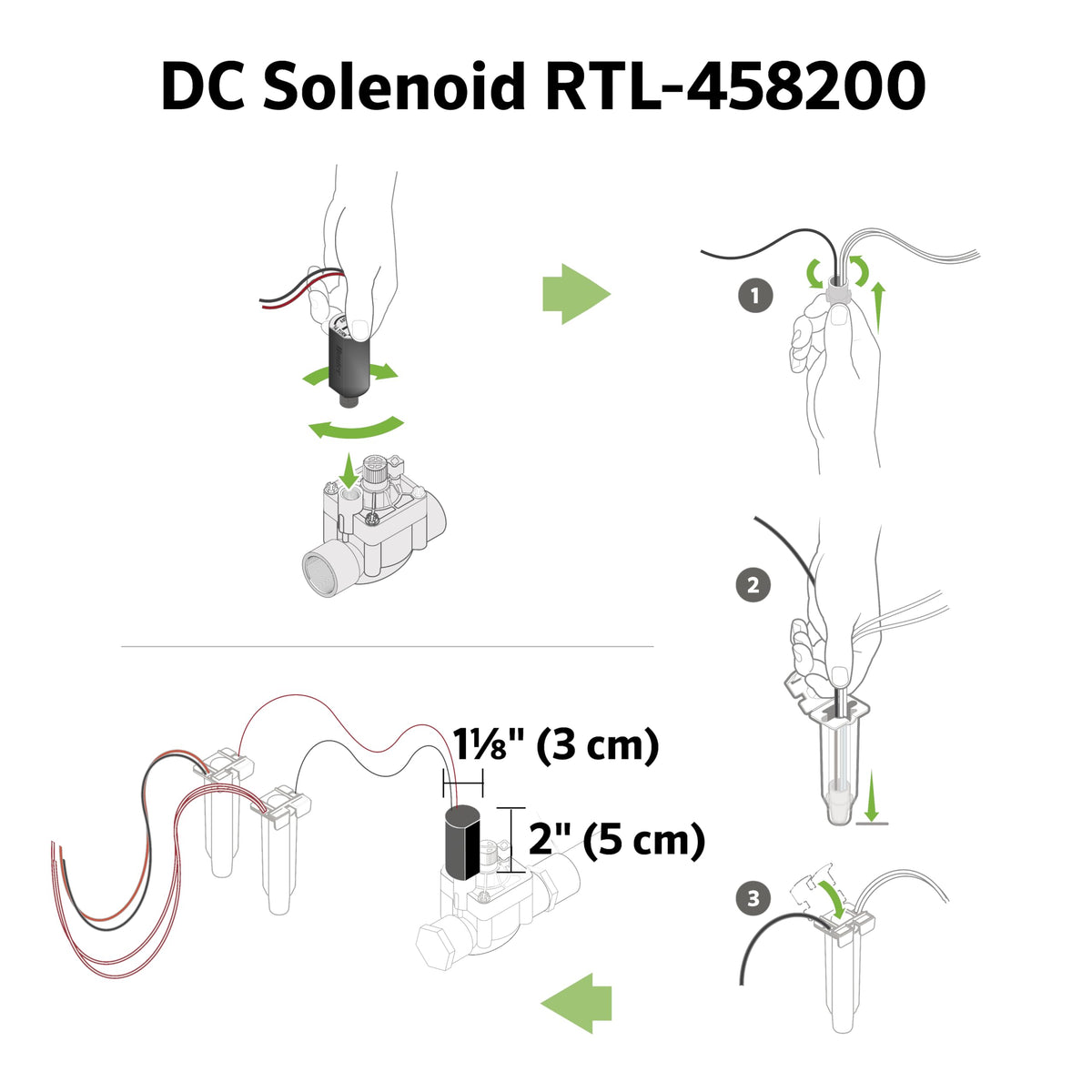 DC-Latching Solenoid for All Battery-Powered Controllers Using Hunter Irrigation valves