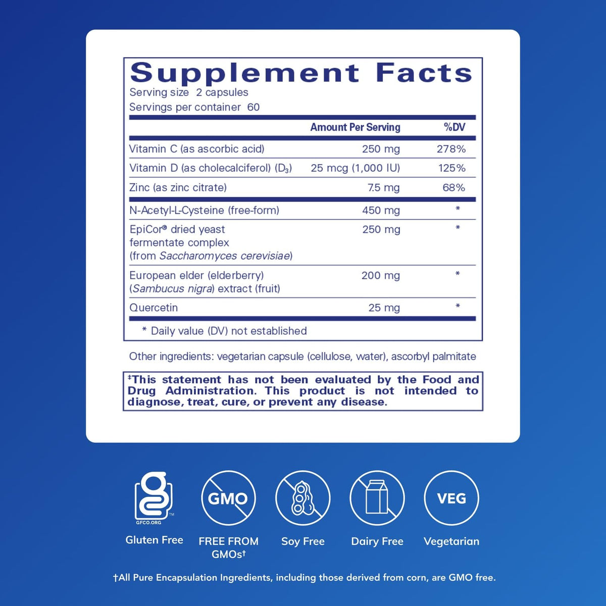 Pure Encapsulations PureDefense with NAC | Enhances First-Line Immune Defense and Upper Respiratory Health* | 120 Capsules