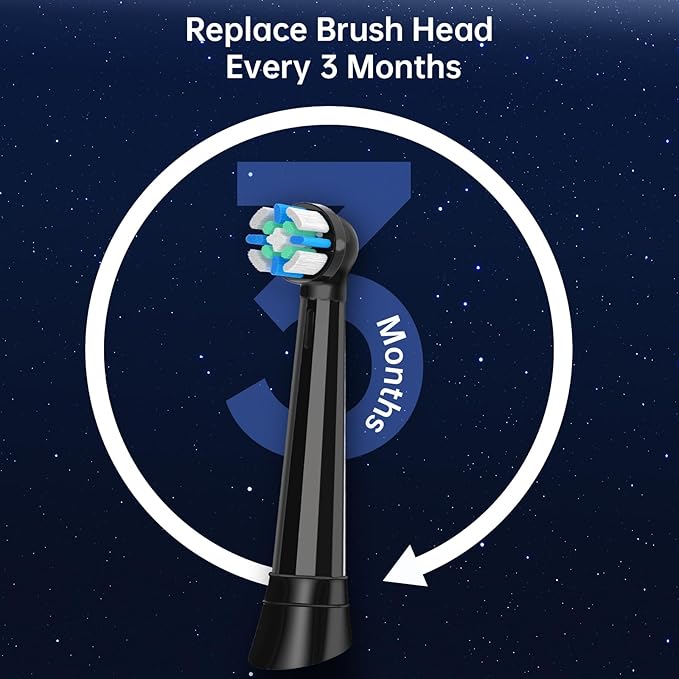 IO Replacement Heads Compatible with Oral B iO 2/3/4/5/6/7/8/9/10/Deep Clean Electric Toothbrush, Brush Heads Compatible with IO for Teeth Clean (10 Black/White)