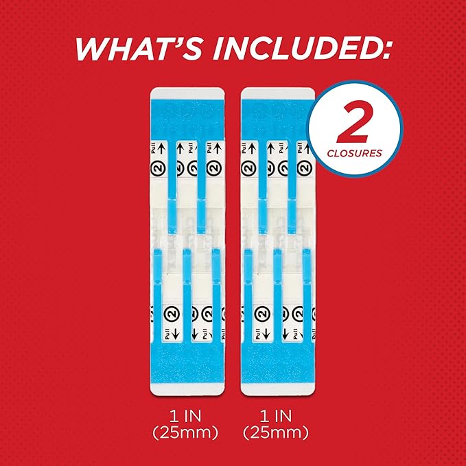 Clozex Emergency Laceration Closures - Repair Wounds Without Stitches, FSA HSA Eligible Skin Closure Device for 2 Individual Wounds Or Combine for Total Length of 2 Inches