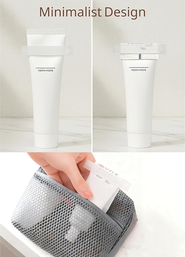 8-Pack Toothpaste Squeezer – PP Toothpaste Tube Squeezers, Toothpaste Dispenser & Tube Squeezer Tool for Bathroom, Works with Creams, Cosmetics in Tubes