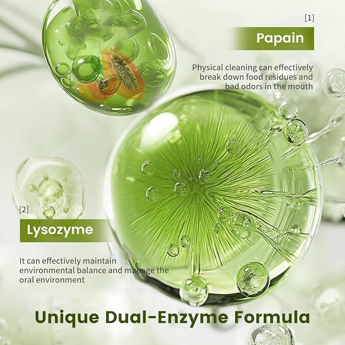 Venrock Double Enzyme Oral Spray Long-Lasting Freshness, Alcohol-Free Oral Spray for Breath Care, Grapefruit Green Grape Flavor, Travel-Sized Breath Spray with Papain & Lysozyme, 30ml/1.01 Fl Oz