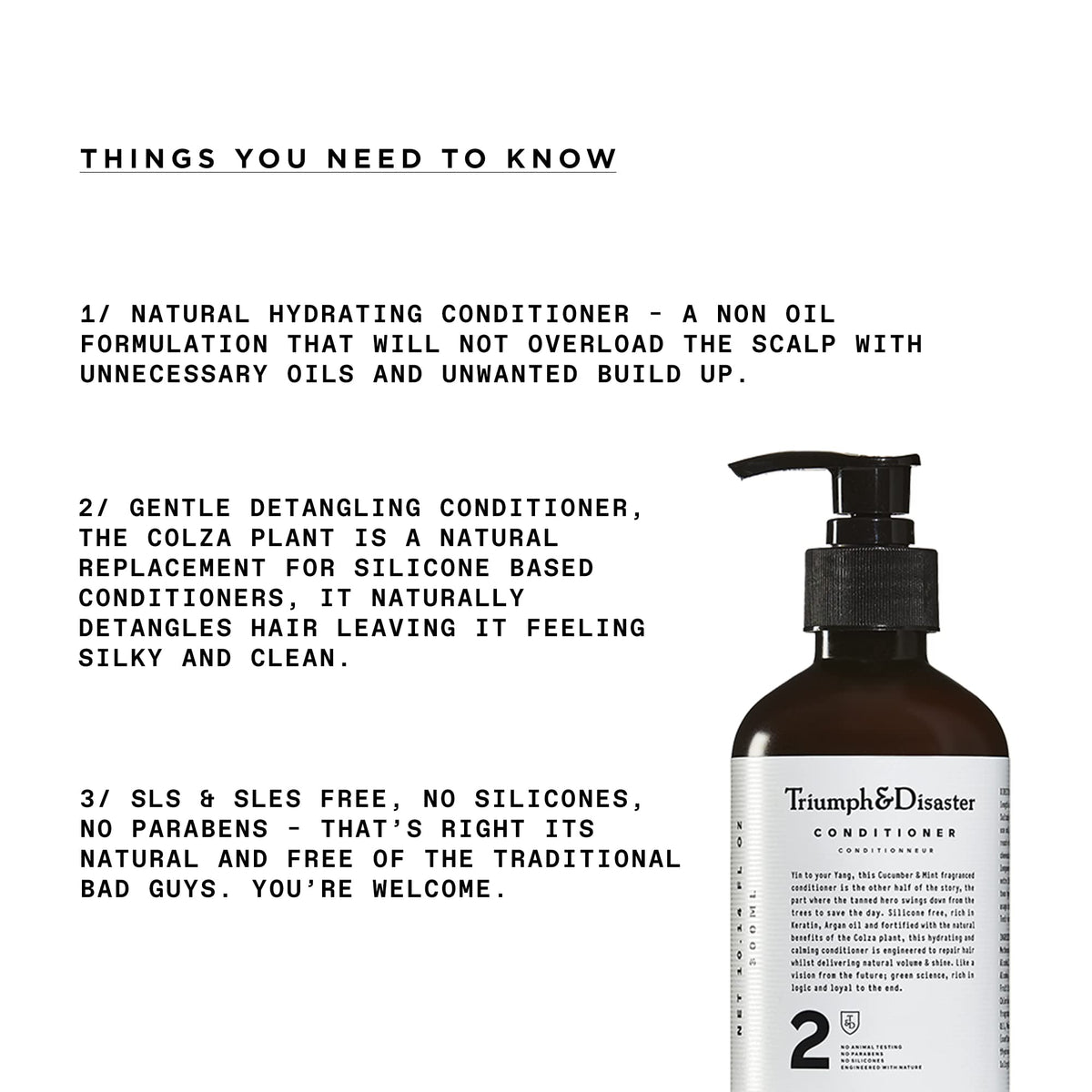 TRIUMPH & DISASTER | Conditioner, Moisturizing, Hydrating & Detangling Hair Conditioner with Keratin for Dry, Damaged Hair for Men & Women, 19.22 fl oz