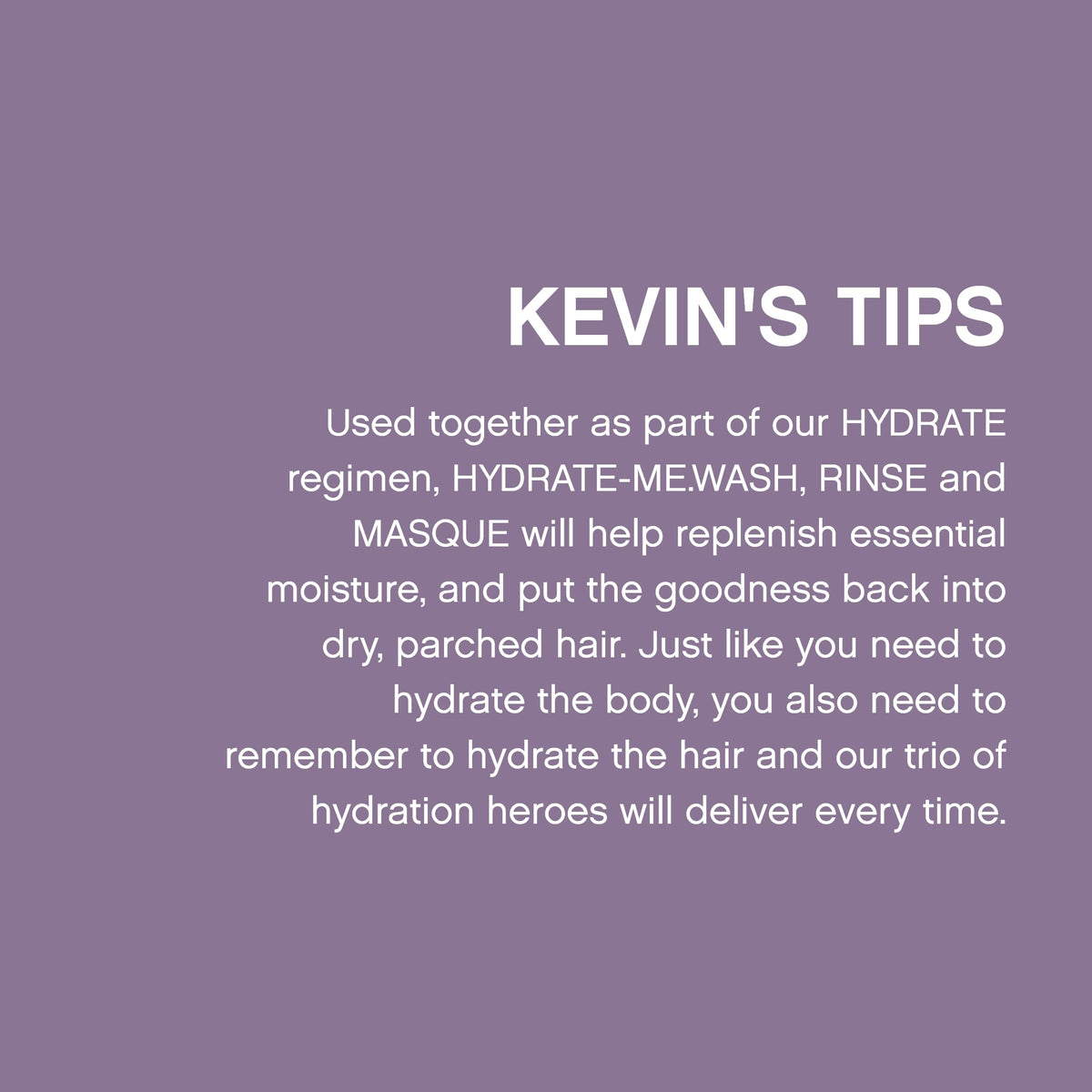 KEVIN.MURPHY HYDRATE-ME.RINSE - Moisturising Conditioner - For Normal & Dry Hair - Hair Repair - Colour Safe Conditioner - With Antioxidant Blend & Kakadu Plum - 250 mL / 8.4 fl oz
