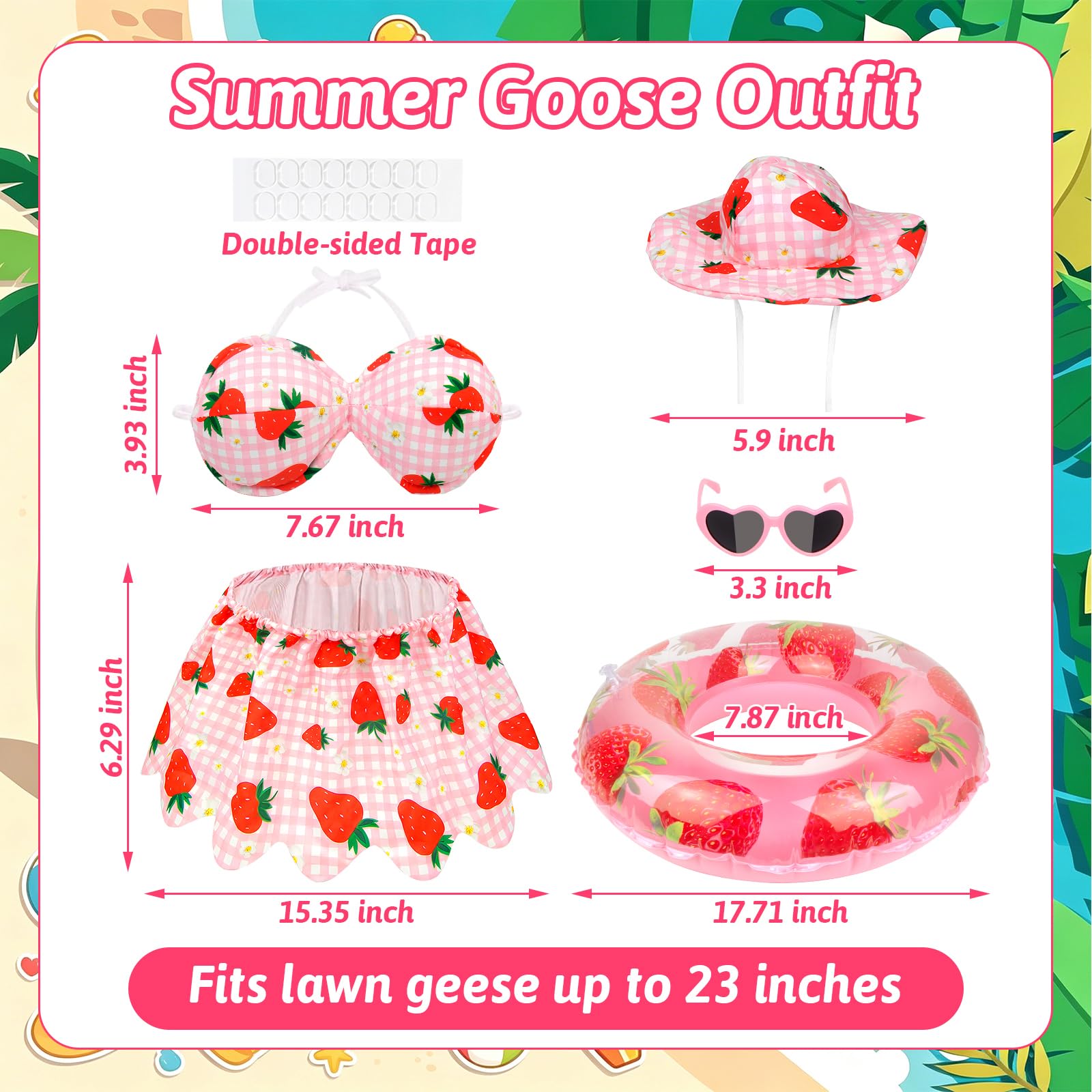 Hawaiian Porch Goose Outfits Summer Bikini Goose Outfit Fits 17 23 Inch