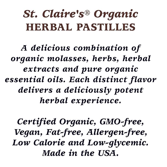 St. Claire's Organic Herbal Pastilles, (Coffee, 8 Ounce Refill Bag) | Gluten-Free, Vegan, GMO-Free, Plant-based, Allergen-Free | Made in our Allergen-Free facility