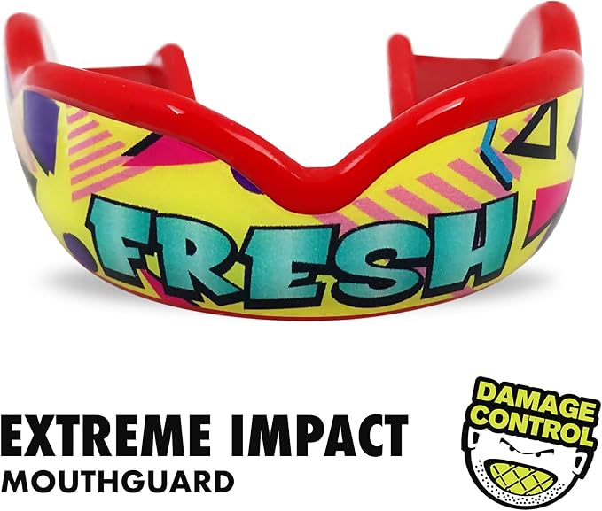 DAMAGE CONTROL Extreme Impact Mouth Guard – Sports Mouthguard for Boxing, MMA, BJJ, Hockey, Rugby, Lacrosse, & More – Mouthpiece for Teeth & Jaw Protection, for Youth & Adults (Youth, Fresh)
