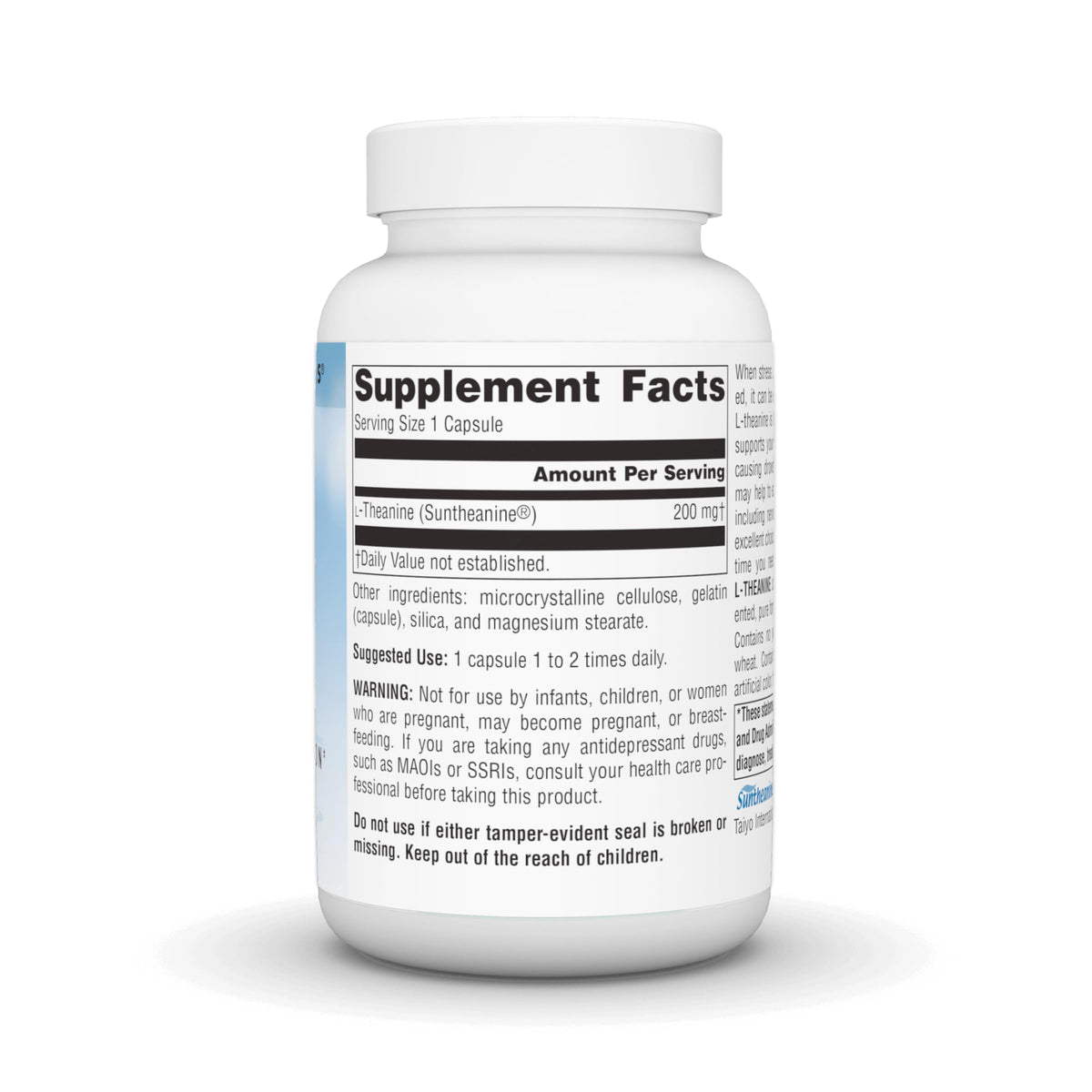 Source Naturals Serene Science L-Theanine, Made with Suntheanine, for Focused Relaxation, 200 mg - 120 Capsules