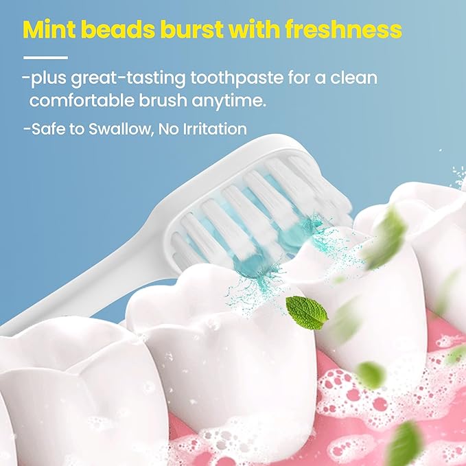 Pinkart Mini Disposable Toothbrushes with Toothpaste, Pre-Pasted Travel Toothbrush with 2 Mint Beads, Individually Wrapped Single-Use Toothbrush for On-The-Go & Travel (12 Count)