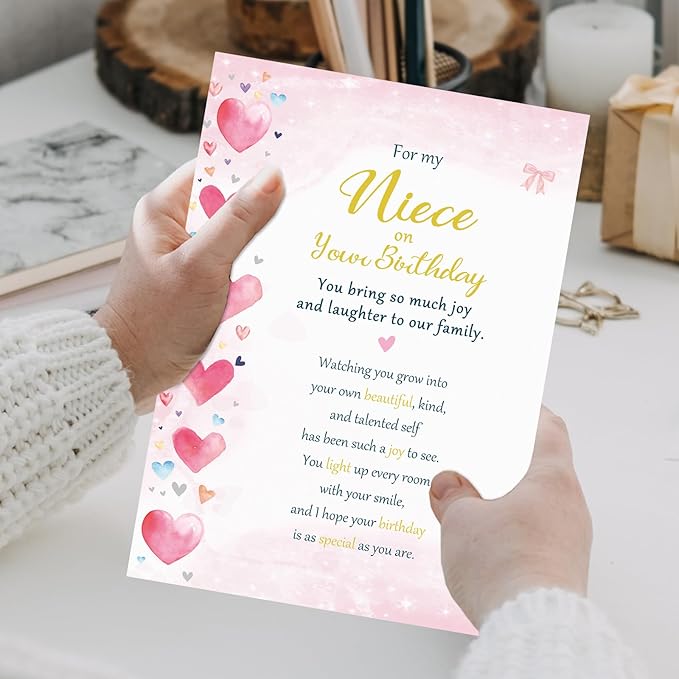 Niece Birthday Card, Unique Birthday Cards for Niece, Adult Gifts from Aunt
