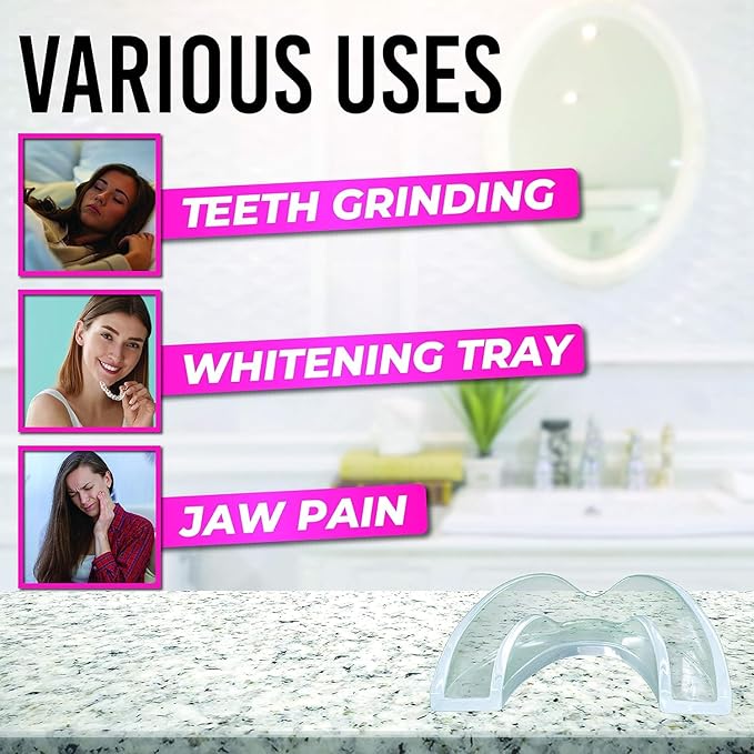 HONEYBULL Anti Grinding Guard Set [6 Pack - Thick] Comes in Bigger Size for Heavy Grinding | Comfortable Custom Mouth Guard for Nighttime Teeth Grinding