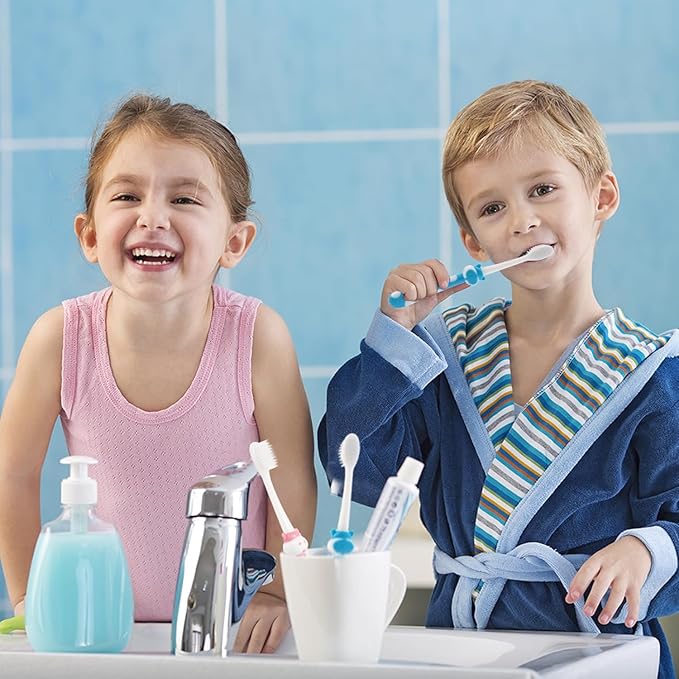 Disposable Kids Toothbrushes Individually Wrapped Bulk, 100 pcs Toddler Kids Toothbrush for Age 2+ Children Toothbrush Set Soft Toothbrushes for Kids Boys Girls
