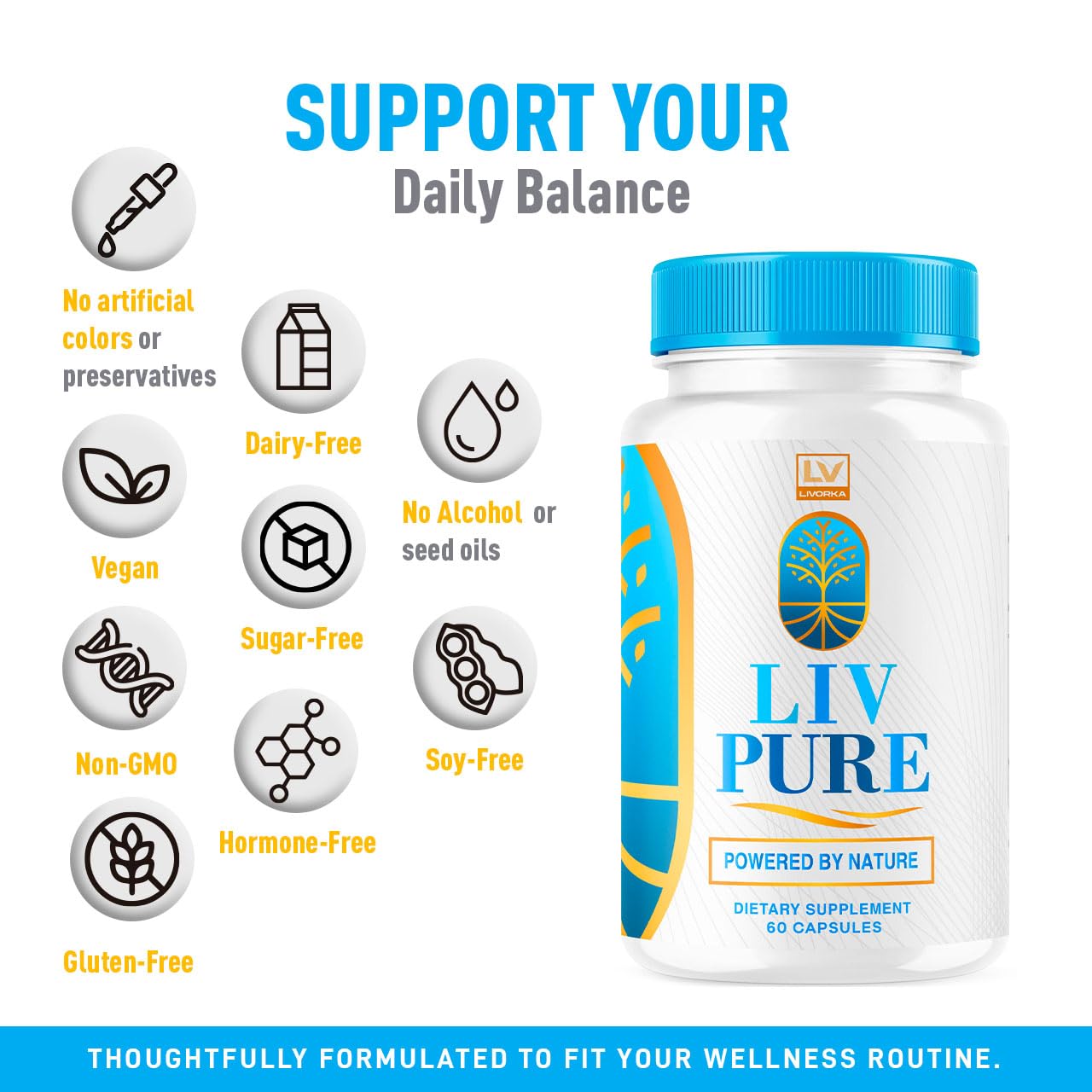 LIVORKA 5 Pack - Liv Pure, Liv Pure Reviews, Liv Pure Pills, Liv Pure Pills Reviews, Livpure, Liv Pure Capsules Liver, LivPure Pill Now in Capsules, 300 Capsules for 150 Days