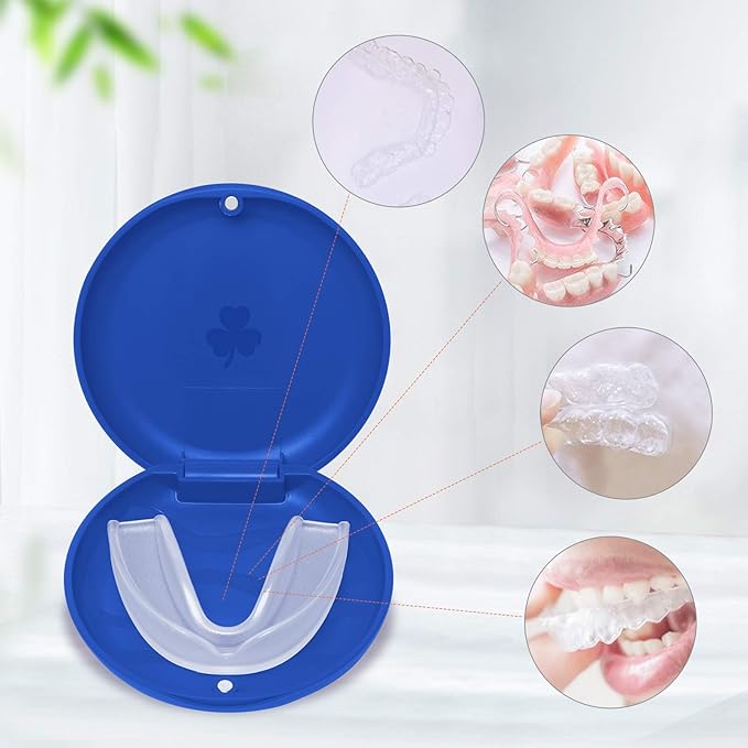 (2 Pack) Retainer Cases,Solid Orthodontic Retainer Cases (Blue)