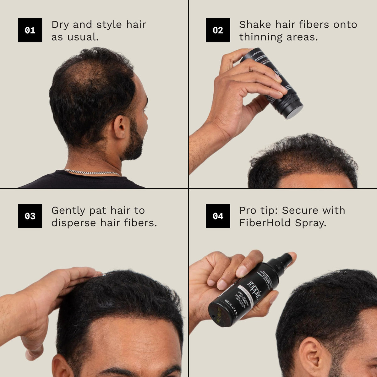 Toppik Hair Building Fibers, Black, 27.5g Fill In Fine or Thinning Hair, Instantly Thicker, Fuller Looking, 9 Shades for Men & Women, Keratin Protein Formula