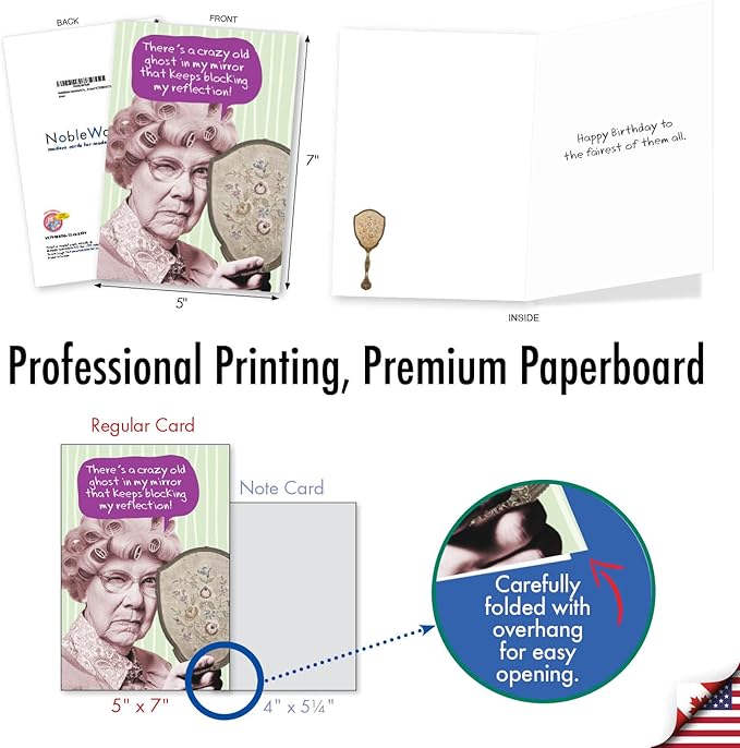 NobleWorks Assortment Pack of 3 Hilarious Birthday Greeting Cards with Envelopes (3 Designs, 1 Each) Young At Heart VC7958BDG-C1x3