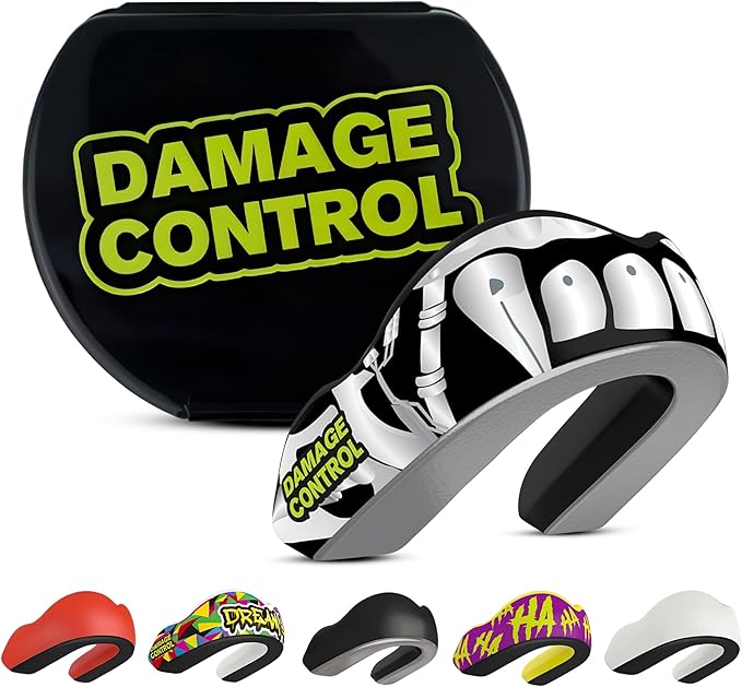 DAMAGE CONTROL Extreme Impact Mouth Guard – Sports Mouthguard for Boxing, MMA, BJJ, Hockey, Rugby, Lacrosse, & More – Mouthpiece for Teeth & Jaw Protection, for Youth & Adults (Giga Bite EI)