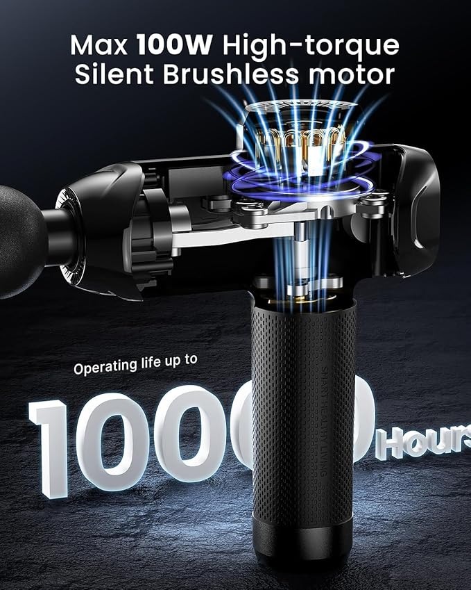 RENPHO Massage Gun Deep Tissue with 12mm Amplitude, FSA Eligible HSA, Valentines Birthday Gifts for Women Men, Percussion Muscle Massager, Portable Electric Handheld Massage Gun with LED Touch Display
