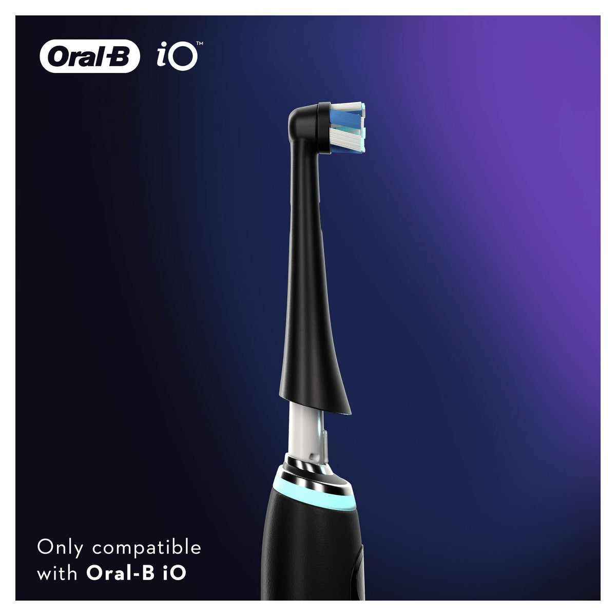 Oral-B iO Ultimate Clean Electric Toothbrush Head, Twisted & Angled Bristles for Deeper Plaque Removal, Pack of 4, Suitable for Mailbox, Black