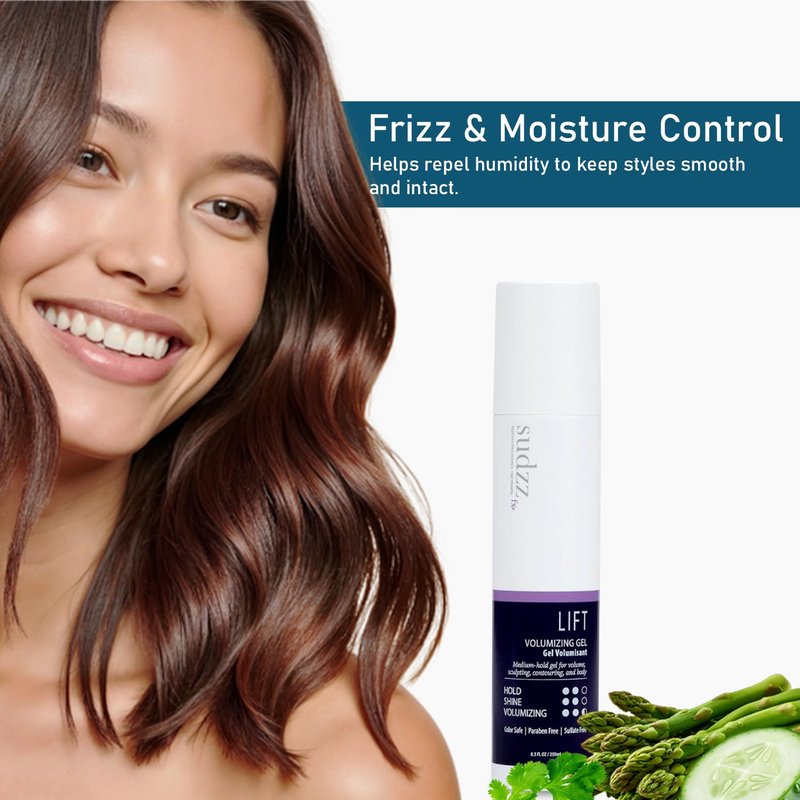 SUDZZFX LIFT Volumizing Gel, 8.5 Fl Oz (Formerly Zephyr) – Spray for Fine Hair Shine & Medium Hold – Thickening Formula for Men & Women