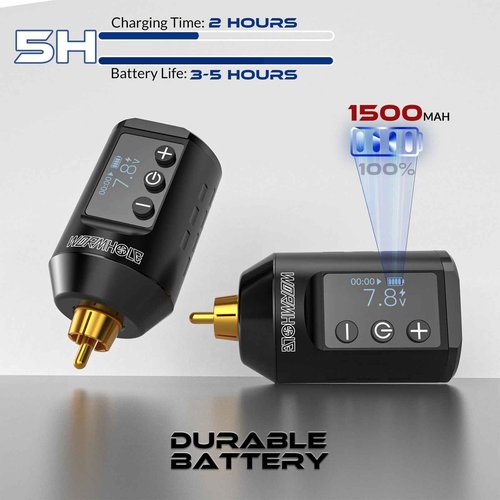 Wormhole Tattoo Multi-Functional Wireless and Wired Tattoo Gun Kit with Tattoo Power Supply and Wireless Tattoo Battery Tattoo Machine Kit Tattoo Kit Tattoo Pen Kit for Beginners