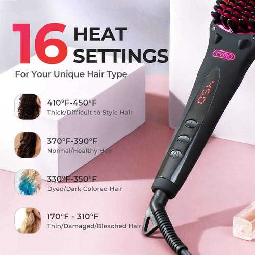 Rotating Curling Iron for Beach Waves + TYMO One-Step Hair Straightening