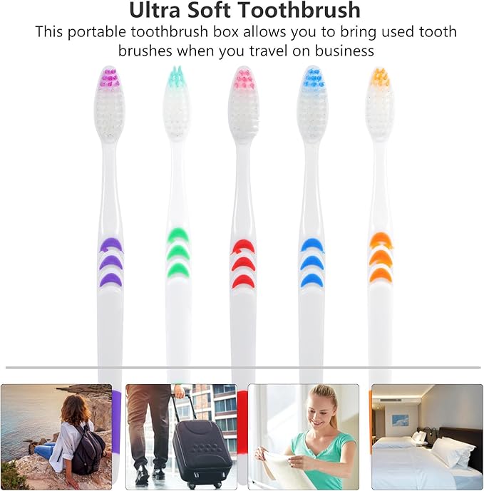 Disposable Toothbrushes 30pcs Travel Size Soft Bristle Oral Care Toothbrushes for Home Hotel Use Portable Family Pack