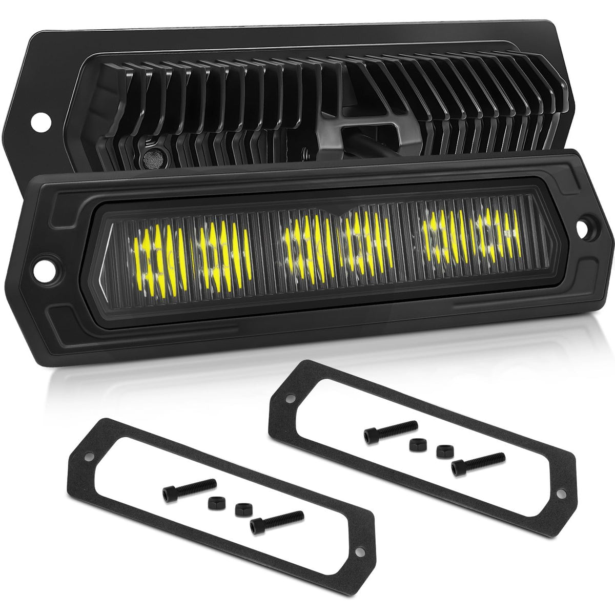 Flush Mount Pod Lights Flood 7 Inch CREE LED Light Bar Flood Driving Flush Mount Reverse Light Waterproof Work Lights for Truck