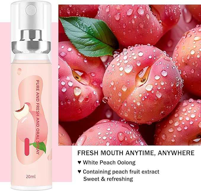 6PCS Oral Breath Spray, 3 Flavors Fruit Mouth Spray Breath Freshener Oral Care for Adults, Portable Long Lasting Refreshing Dry Mouth Spray for Bad Breath