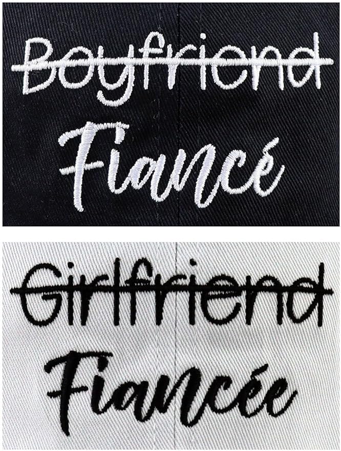 Engagement Gifts for Couples, Engagement Party Decorations Hat, Fiance Fiancee Wedding Baseball Cap, Christmas Engaged Gifts for Women Men Her Him Bf