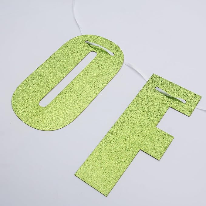 Pre-Strung Party Decorations Get out of my Swamp Bunting Banner Green Glitter Birthday Funny Housewarming Party Decor