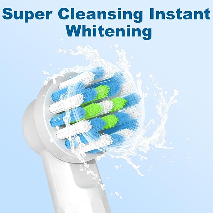 Replacement Heads Compatible with Oral b Series Electric Toothbrush, Refills Heads with Medium Bristles Compatible with Braun Oral B Pro 1000, Genius X, Smart 1500 (16 White)