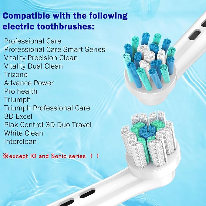 FIRIK Electric Toothbrush Heads Replacement Compatible with Oral B: 8 Pack Professional Brush Head Refills for Braun Pro 1000/3000/5000/7000/8000/9000