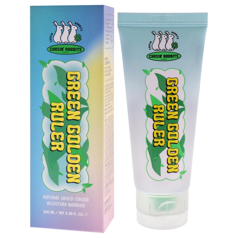 CHASIN' RABBITS Green Golden Ruler Cream | Vegan Intensive Moisturizing and Nourishing Face and Neck Moisturizer with Green Tea Extract and Probiotics | 75mL/2.53 fl. oz.