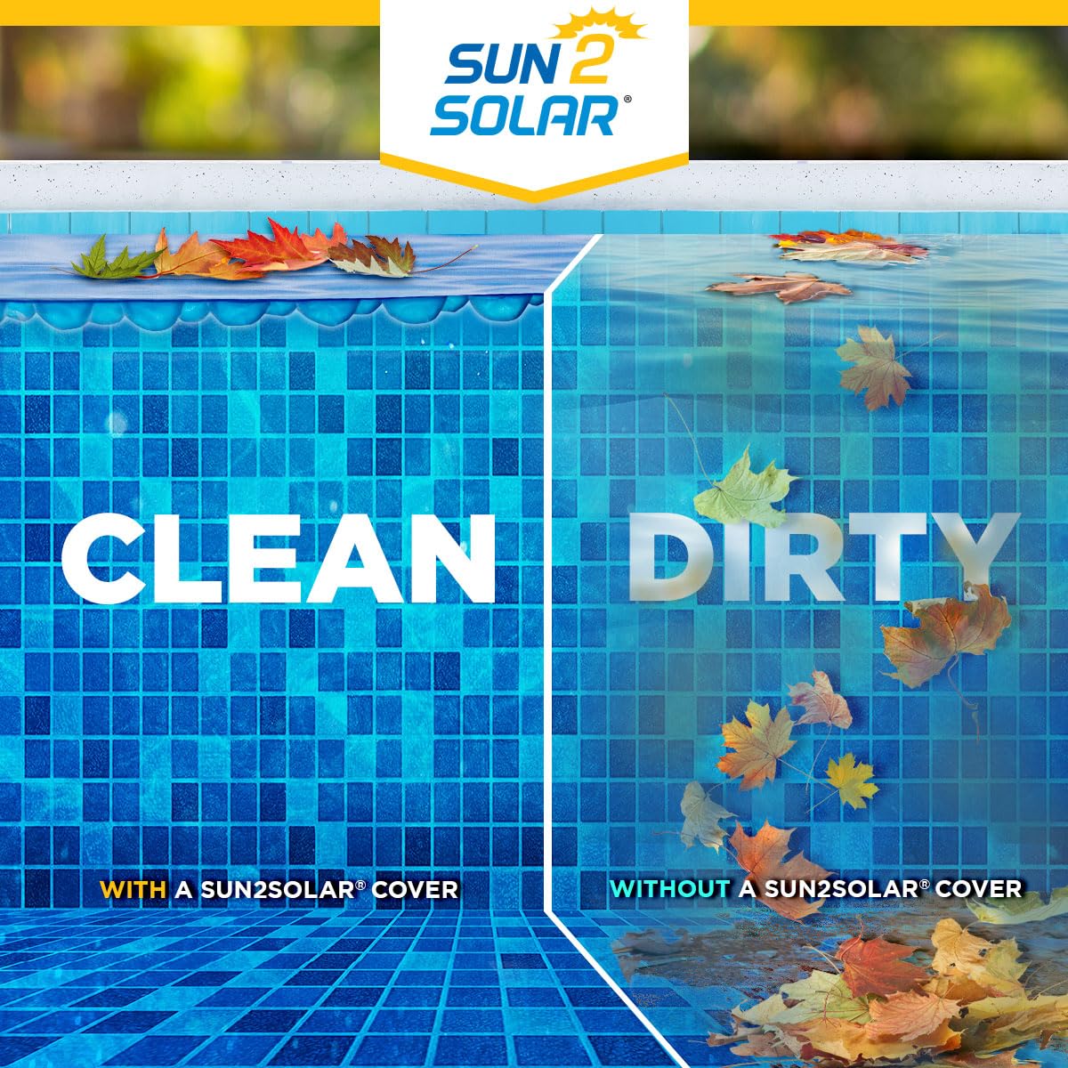 Sun2Solar Blue 7 ft x 14 ft Rectangle Solar Cover | 12 Mil | Heat Retaining Blanket for Rectangular Inground & Above Ground Swimming Pools | Sun Heats Pool | 1200 Series Bubble Heating Blankets