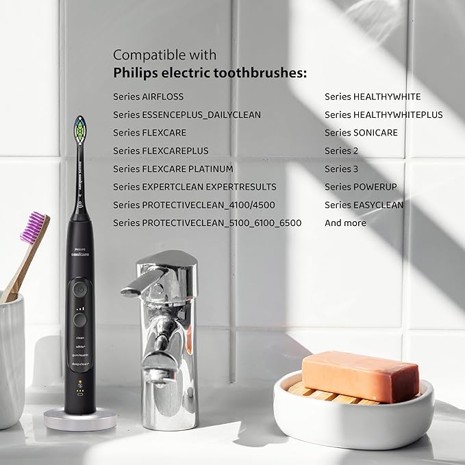 Silver Toothbrush Holder Compatible for Philips Electric Toothbrush & Sonicare, Hygienic Drip Capturing Philips Toothbrush Holder for Bathroom, Aluminum Freestanding Philips Toothbrush Stand