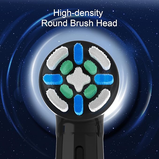 8 Pack IO Replacement Brush Heads Compatible with Oral B iO 2/3/4/5/6/7/8/9/10/Deep Clean Series Electric Toothbrushes, IO Brush Head for Teeth Cleaning (Black)