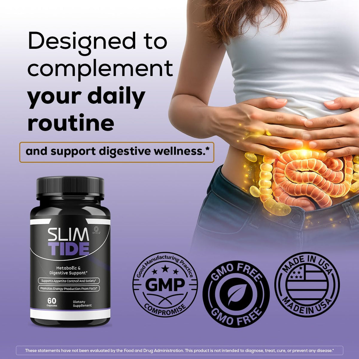 (2 Pack) Slim Tide Capsules - Official Slimtide Advanced Weight Management Formula with Natural Ingredients, Slim Tide Advanced Pills for Wellness & Overall Health Support, 120 Capsules for 2 Months