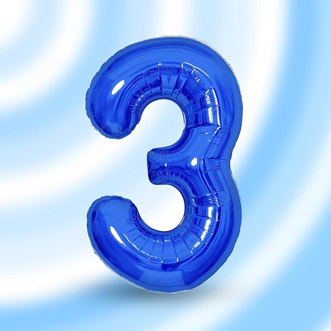 Number Balloons Navy Blue Balloons - Giant Number 10 Balloon, 10 20 30 40 50 Numbers Balloon Birthday Decorations, Blue Party Supplies for Boy Men