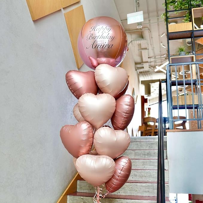 Lovoir 12 Pcs Pink Heart Shape Foil Mylar Balloons 18 Inch Love Balloons for Valentine's Day Birthday Party Decorations Wedding Engagement Romantic Decor (Baby Pink & Baby Blue & Olive)