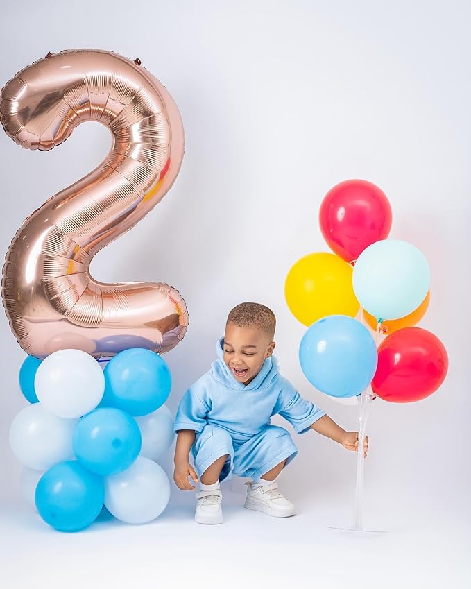 16 Balloon Number, Rose Gold Number 16th Birthday Balloons 40 Inch, Sweet 16 Years Old Rose Gold Birthday Decorations for Boys Girls, 16th Anniversary Decorations