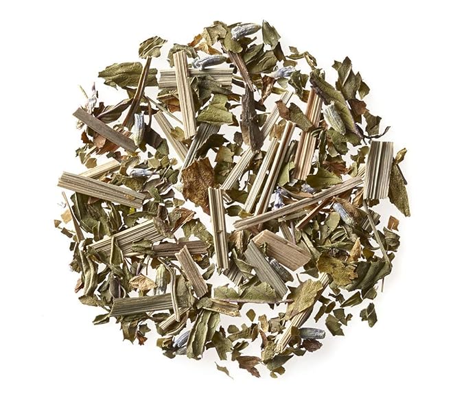Golden Moon Tea Organic Mint Medley Herbal Tea - Caffeine Free - Loose Leaf, Non GMO - 1 Pound (192 Servings)