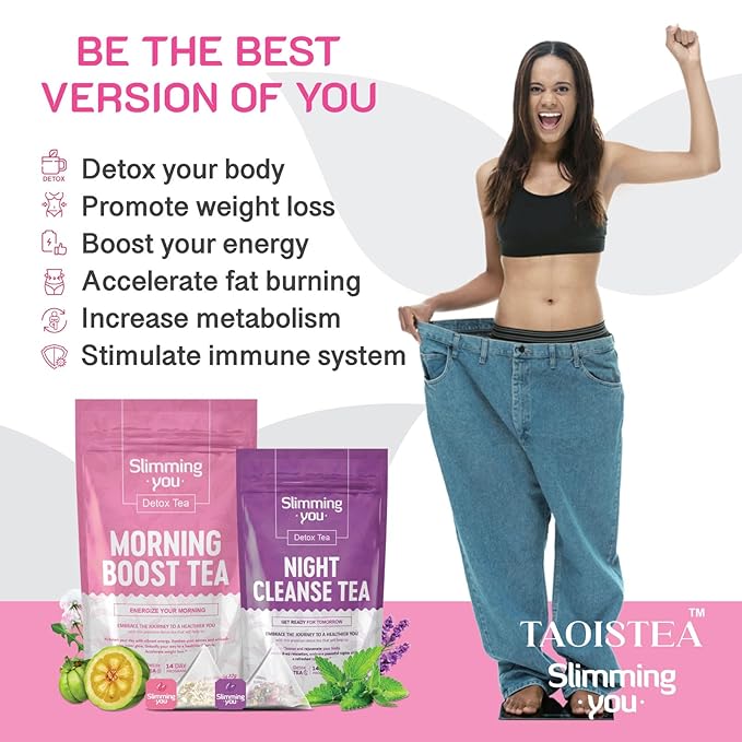 Detox Tea Morning Boost Tea (2 Pack), All Natural Herbal Tea for Detox and Colon Cleanse, Non-GMO, Vegan (28 Tea Bags Total)