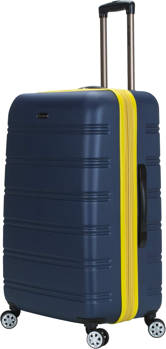 Rockland Melbourne Hardside Expandable Spinner Wheel Luggage, Navy, 2-Piece Set (20/28)