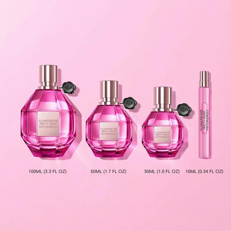 Viktor&Rolf - Flowerbomb Pretty Peony - Floral & Fruity Perfume for Women - With Strawberry, Peony, & Soft Musks - 0.3 Fl Oz Travel Size