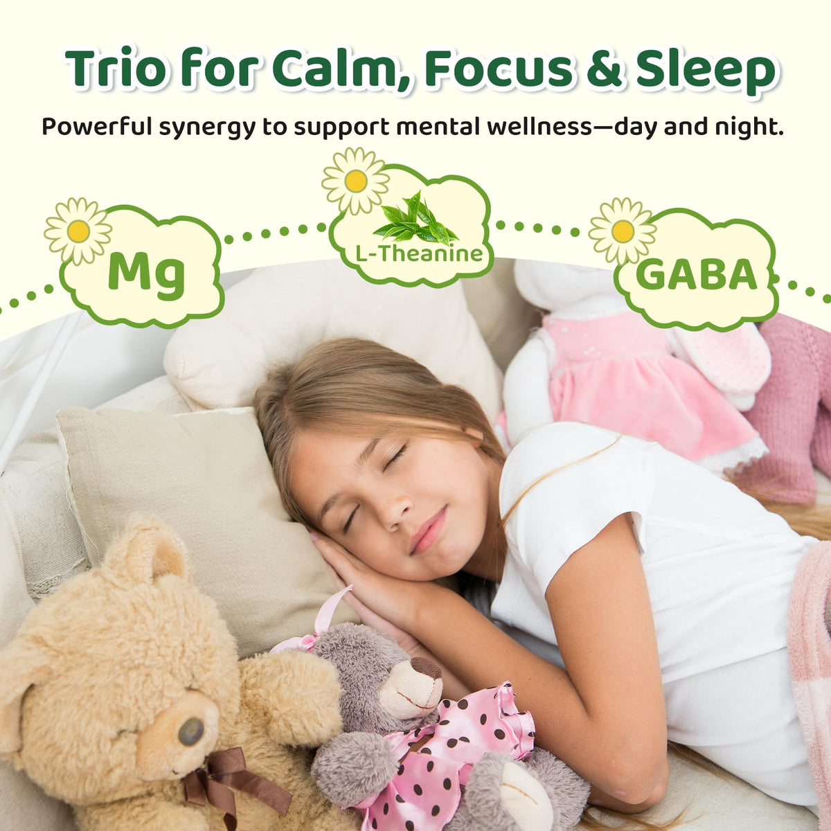 Liposomal GABA L-Theanine Drops for Kids - Liquid GABA Supplement with Magnesium, Chamomile, Lemon Balm & Vitamin B6 - Support Relaxation, Focus & Stress Relief for Kids & Adults - Pineapple Flavor