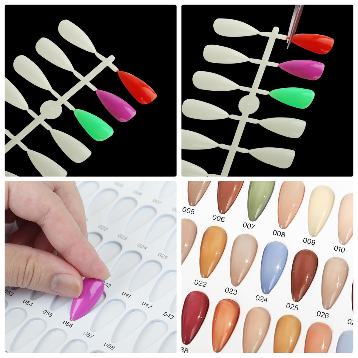 C12rtive 320 Nail Swatch Book,Professional Nail Polish Chart Book with 360 Practice Tips & 1-400 Number Labels, Pre-Numbered Slots,Perfect for Salons and Home Use(Marble)